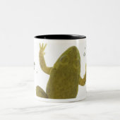 gemeiner grüner Frosch Zweifarbige Tasse (Mittel)