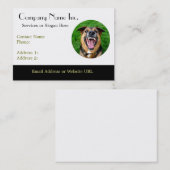 Gemeiner Hund entblößt Zähne Visitenkarte (Vorne/Hinten)