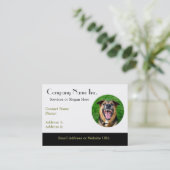 Gemeiner Hund entblößt Zähne Visitenkarte (Stehend Vorderseite)