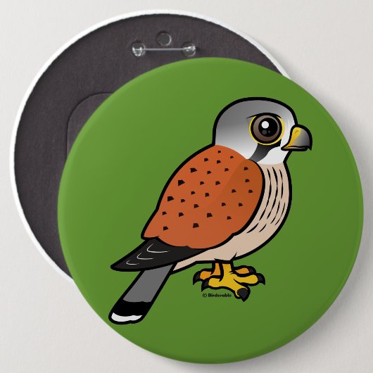 Gemeiner Kestrel Button (Vorne & Hinten)