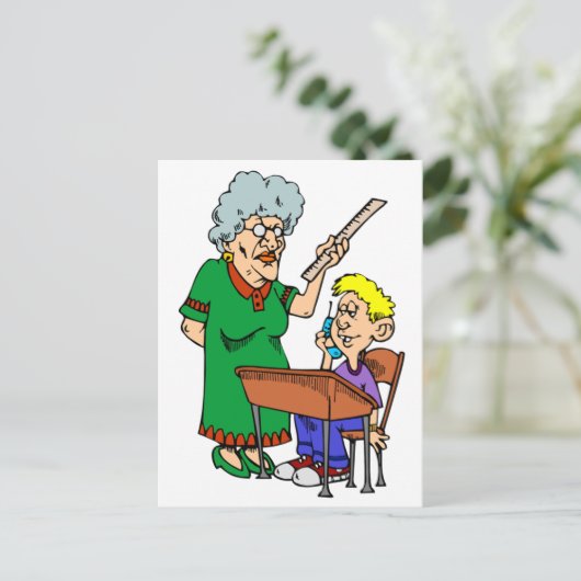 Gemeiner Lehrer Postkarte (Stehend Vorderseite)