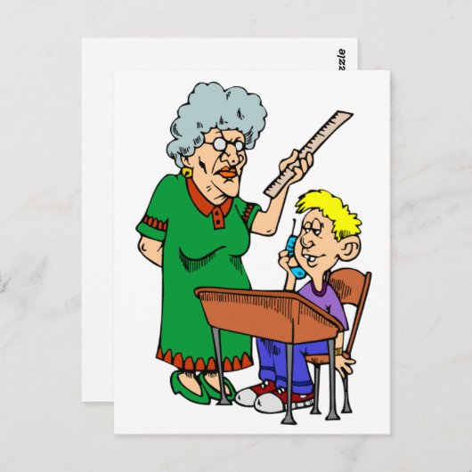 Gemeiner Lehrer Postkarte (Vorne/Hinten)