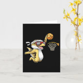 Gemeiner Leopard Gecko Playing Bysketbyll Reptile Karte (Gelbe Blume)
