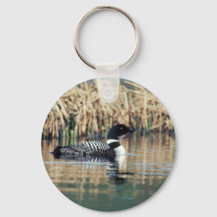 Gemeiner Loon auf Wasser Schlüsselanhänger