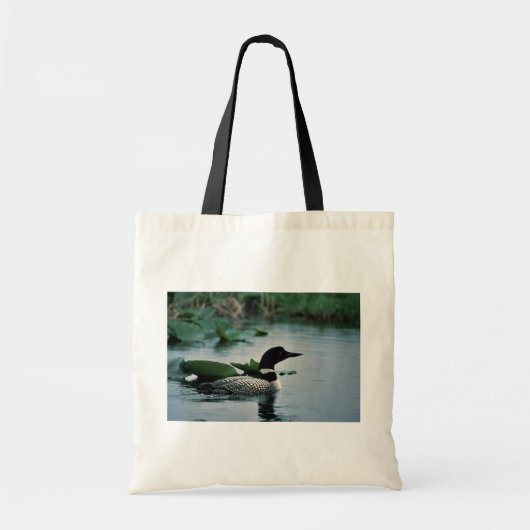 Gemeiner Loon auf Wasser Tragetasche (Vorne)