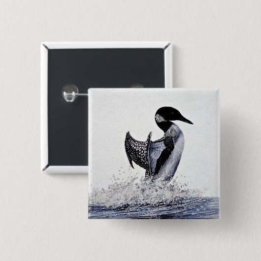 Gemeiner Loon Button (Vorne & Hinten)