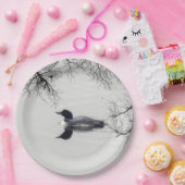 Gemeiner Loon Swims im Winter am Nordsee Pappteller (Party)