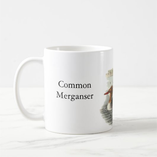 Gemeiner Merganser, John Audubon Kaffeetasse (Links)