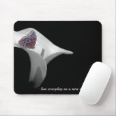 Gemeiner Morpho-Schmetterling auf Lily Mousepad (Mit Mouse)
