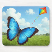 Gemeiner Morpho-Schmetterling fliegt einen Drachen Mousepad (Vorne)