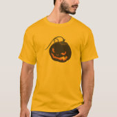 Gemeiner schwarzer Jack O'Lantern Halloween Shirt (Vorderseite)