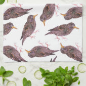 Gemeiner Starling oder europäische Starlingsvögel Geschirrtuch (Gefaltet)