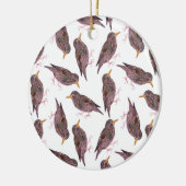 Gemeiner Starling oder europäische Starlingsvögel Keramik Ornament (Links)