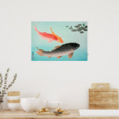 Gemeiner und goldener Karpfen von Ohara Koson (193 Poster (Küche)