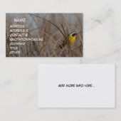Gemeiner Yellowthroat-Visitenkarte Visitenkarte (Vorne/Hinten)