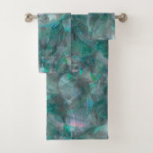 Gemeiner Zyan über unvollendetem Wandputz Badhandtuch Set (Insitu)