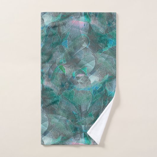 Gemeiner Zyan über unvollendetem Wandputz Badhandtuch Set (Handtuch)