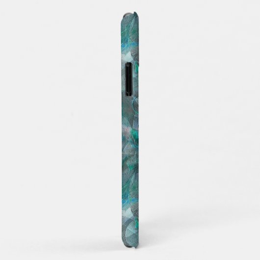 Gemeiner Zyan über unvollendetem Wandputz Case-Mate iPhone Hülle (Hinten/Rechts)