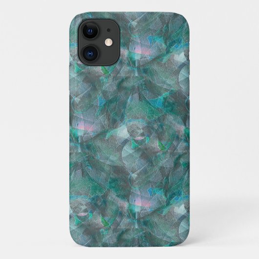 Gemeiner Zyan über unvollendetem Wandputz Case-Mate iPhone Hülle (Rückseite)