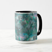 Gemeiner Zyan über unvollendetem Wandputz Tasse (VorderseiteRechts)