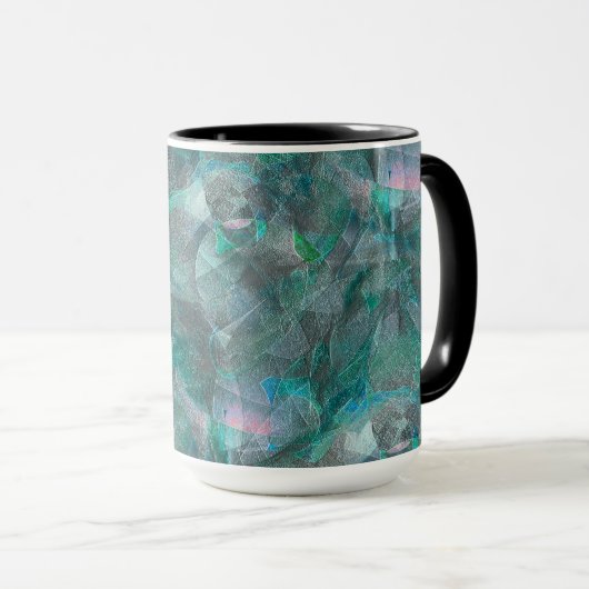 Gemeiner Zyan über unvollendetem Wandputz Tasse (VorderseiteRechts)