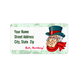 Gemeines altes Scrooge Adressaufkleber