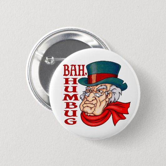 Gemeines altes Scrooge Button (Vorne & Hinten)