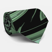 Gemeines grünes Muster Krawatte (Gerollt)