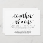 Gemeinsam als ein Party zum Hochzeitsessen Einladung (Vorne/Hinten)