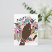 Gemeinsam aufleben - feministische Kunst des Flori Postkarte (Stehend Vorderseite)
