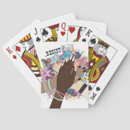 Gemeinsam aufleben - feministische Kunst des Flori Spielkarten