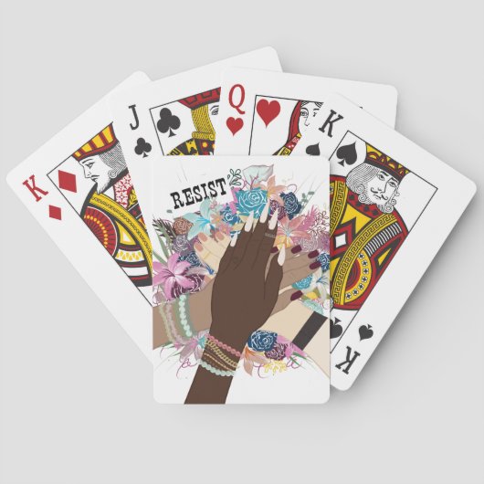 Gemeinsam aufleben - feministische Kunst des Flori Spielkarten (Rückseite)