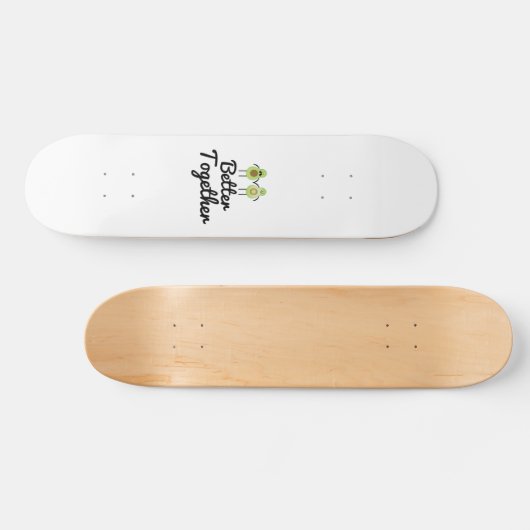 Gemeinsam Avocado Paar Skateboard (Horizontal)