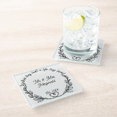 Gemeinsam bauten sie ein Leben, das sie Herrn und Glasuntersetzer (Schrägansicht)