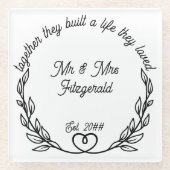 Gemeinsam bauten sie ein Leben, das sie Herrn und Glasuntersetzer (Vorderseite)