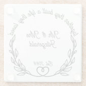 Gemeinsam bauten sie ein Leben, das sie Herrn und Glasuntersetzer (Rückseite)