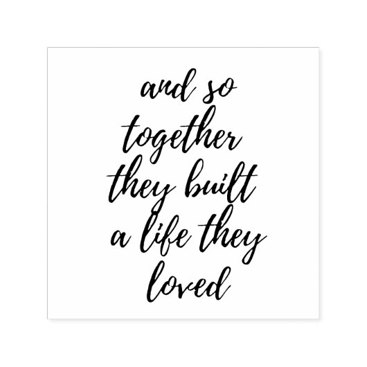 Gemeinsam bauten sie ein Leben, das sie liebten Ka Permastempel (Design)