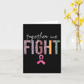 Gemeinsam bekämpfen wir das Bewusstsein für Brustk Karte (Gelbe Blume)