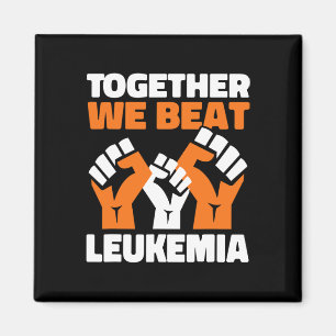 Gemeinsam besiegen wir Leukämie Blutkrebs-Bewussts Magnet