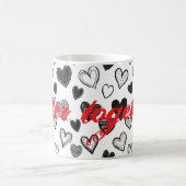 "Gemeinsam besser" Die Hand der Doodle Art Verwandlungstasse (Mittel)