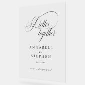 Gemeinsam besser! Modern, kalligrafisch, Hochzeit Acrylschild (Winkel)