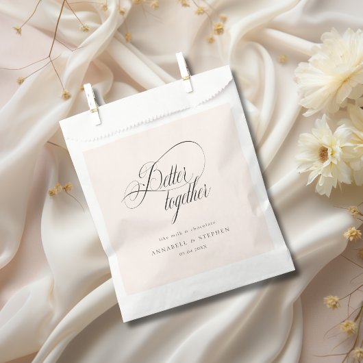 Gemeinsam besser! Modern, kalligrafisch, Hochzeit Geschenktütchen