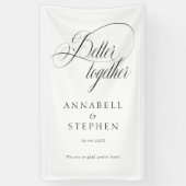 Gemeinsam besser! Modern, kalligrafisch, weiß Banner (Vertikal)