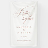 Gemeinsam besser! Modern, kalligrafisch, weiß Banner (Vertikal)