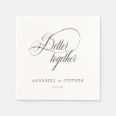 Gemeinsam besser! Moderne, Kalligraphie, Serviette (Vorderseite)