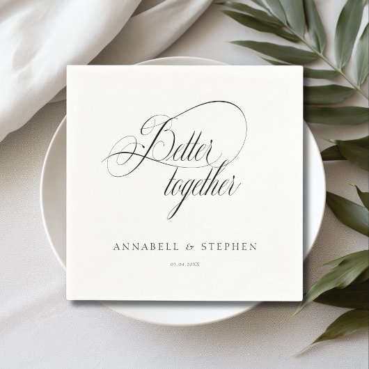 Gemeinsam besser! Moderne, Kalligraphie, Serviette