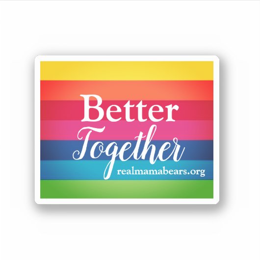 Gemeinsam besser Vinyl Sticker (Vorderseite)