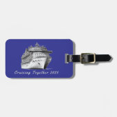 Gemeinsam Blue Personalize Gepäckanhänger (Vorderseite horizontal)