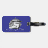 Gemeinsam Blue Personalize Gepäckanhänger (Rückseite horizontal)