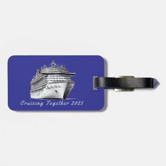 Gemeinsam Blue Personalize Gepäckanhänger (Rückseite horizontal)